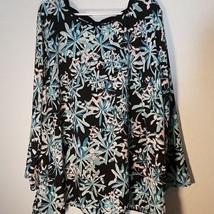 👀Jaclyn Smith Watercolor Gorgeous Blouse Sz 3X